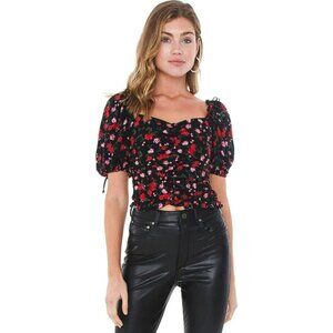 FOR LOVE & LEMONS Women's Tainted Button Front Top Size S In Rose